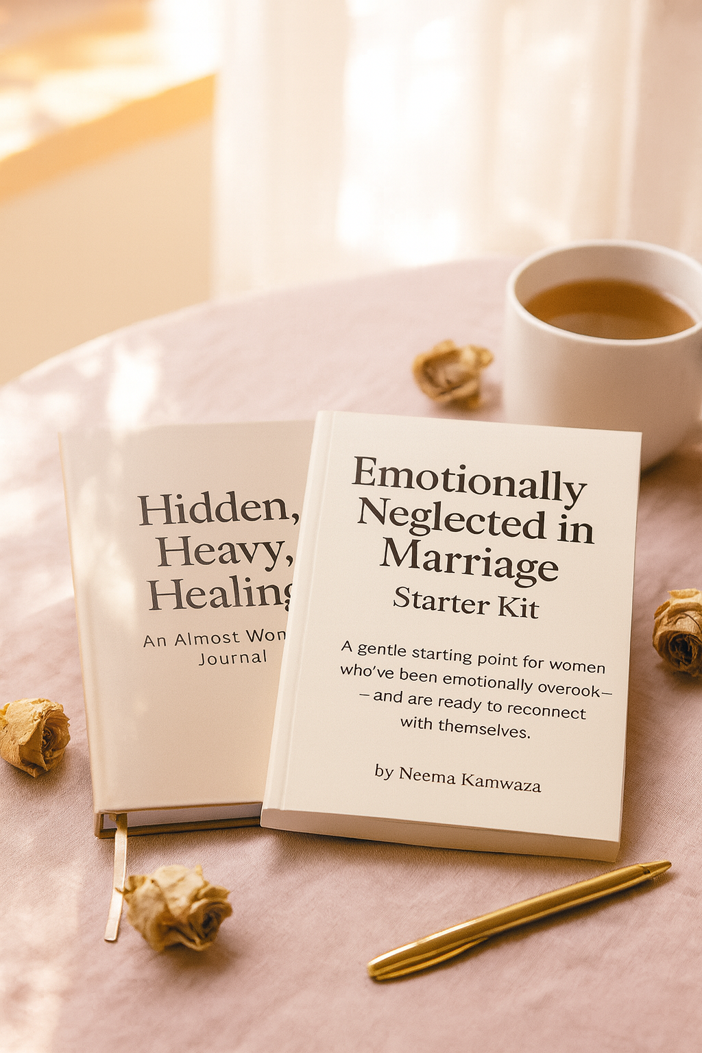 Healing Starter Bundle for emotionally neglected wives by Neema Kamwaza – journal + guide for healing in marriage