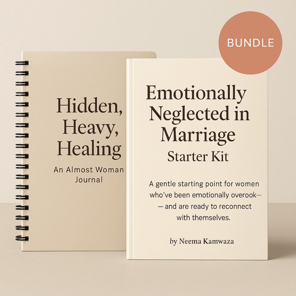 “Healing for emotionally neglected wife – journal and starter kit mockup by: Neema Kamwaza”