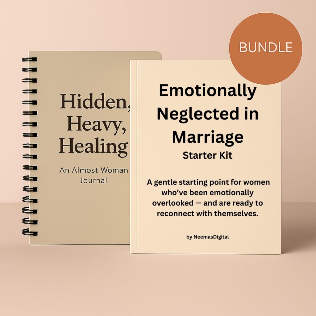 Healing for emotionally neglected wife — journal and starter kit mockup by NeemasDigital.