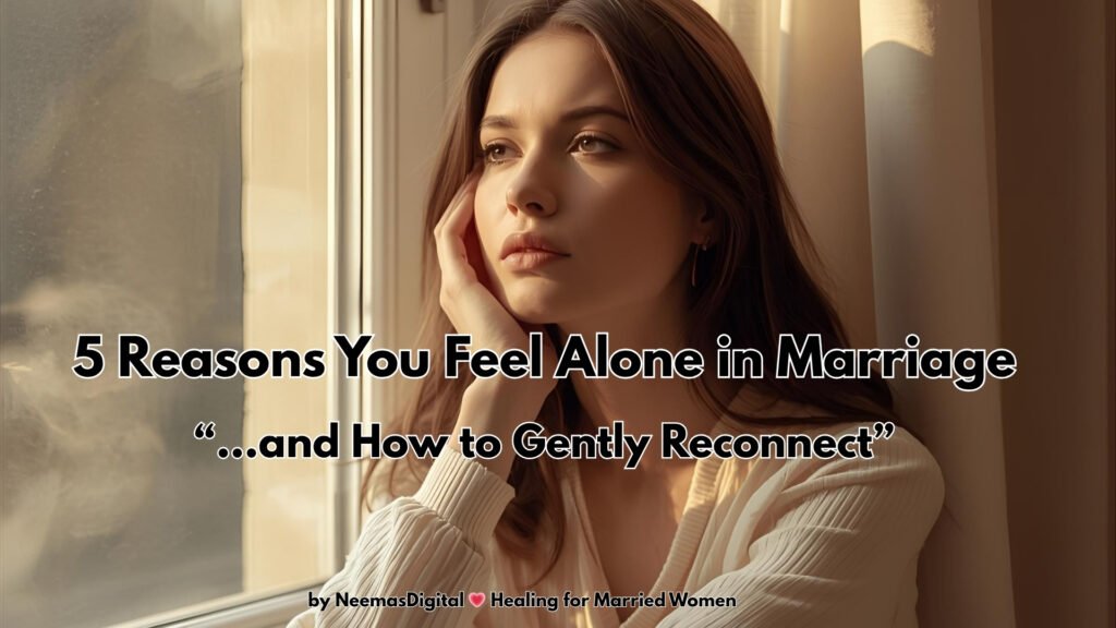 “Gentle photo of a married woman reflecting quietly — healing for married women by NeemasDigital.”
